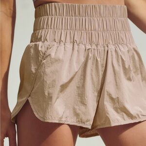 FP Movement The Way Home High-Rise Shorts - Clay/ Tan Beige - Size L